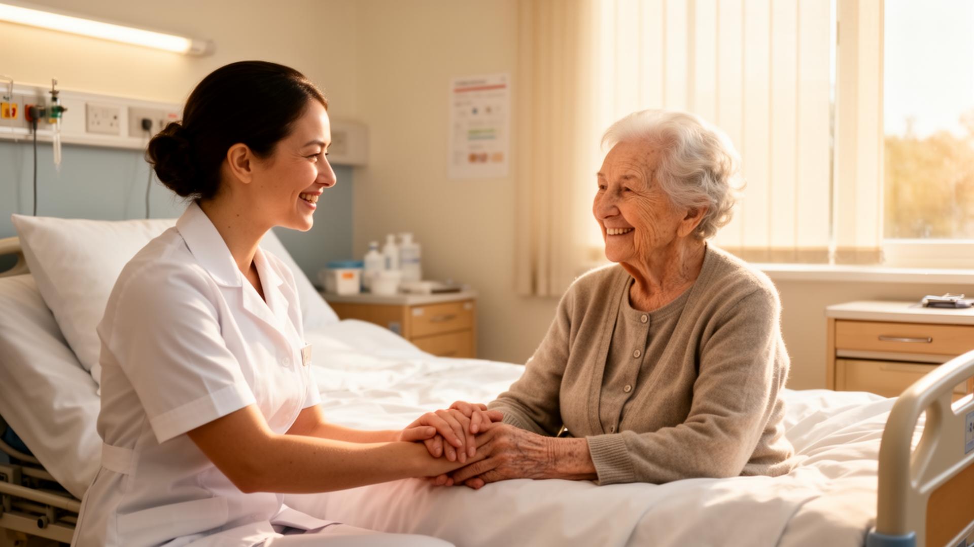Caregiver with patient